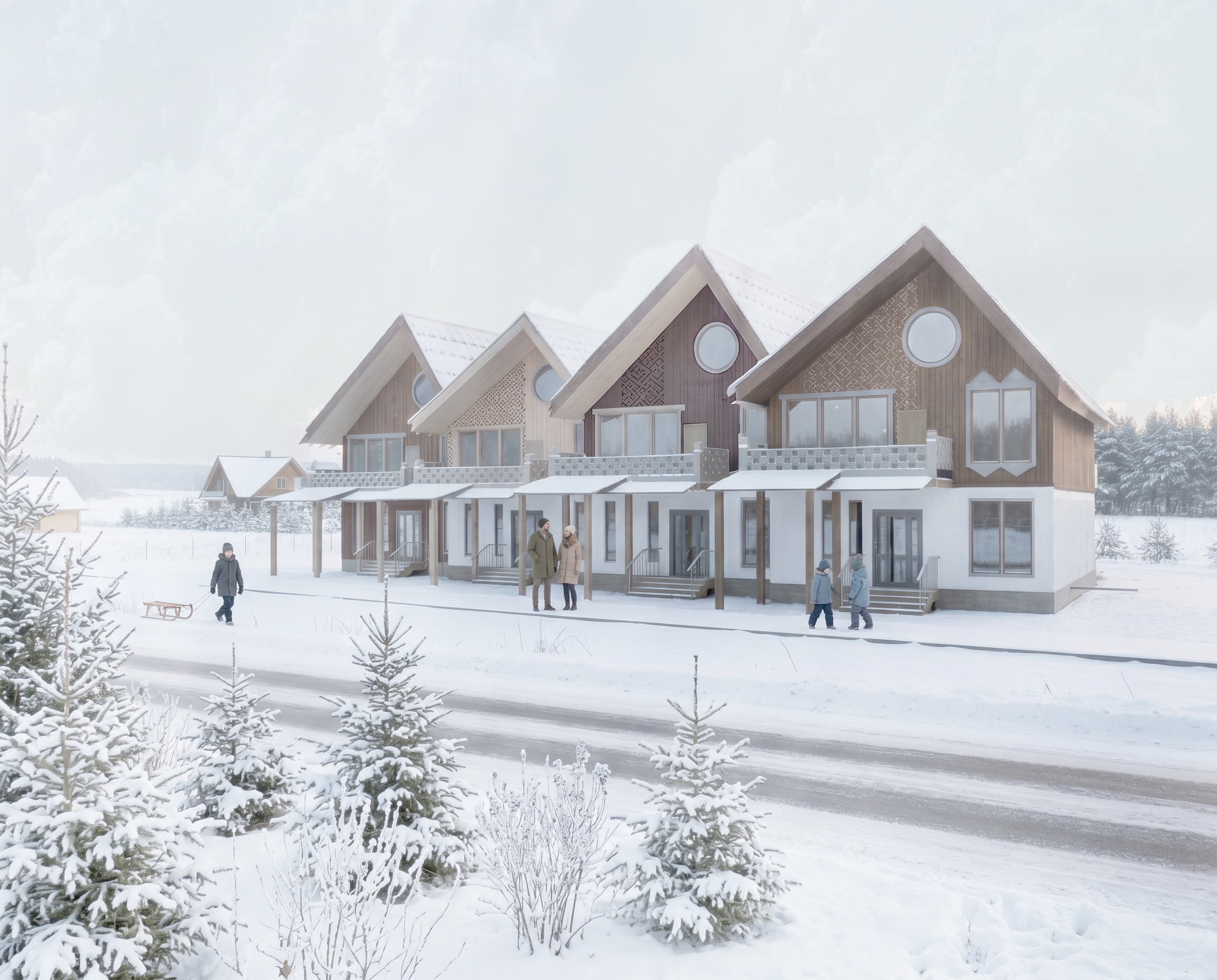 Главное изображение проекта блокированного дома в Суздале
